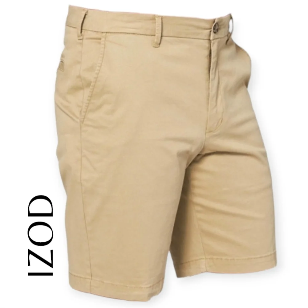 IZOD Flat Front Khaki Shorts Size 42